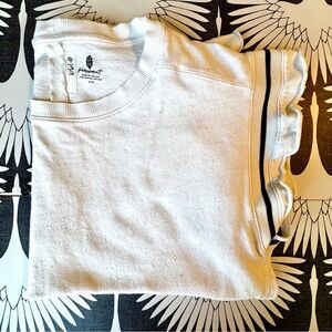 Free People Movement Flutter Sleeve Top Womens Small Cream Ruffles Pocket‎